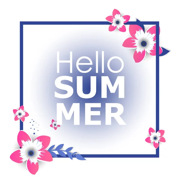 Літній плакат Bright Hello . — стоковий вектор