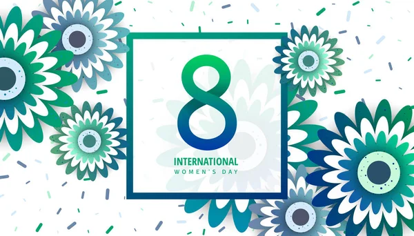 Cartel del Día Internacional de la Mujer — Vector de stock