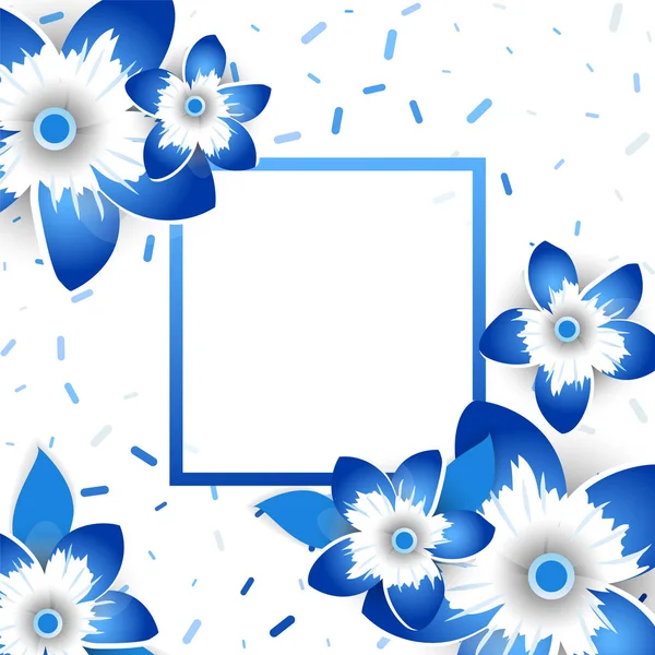 Papírové květiny vektor plakát — Stockový vektor