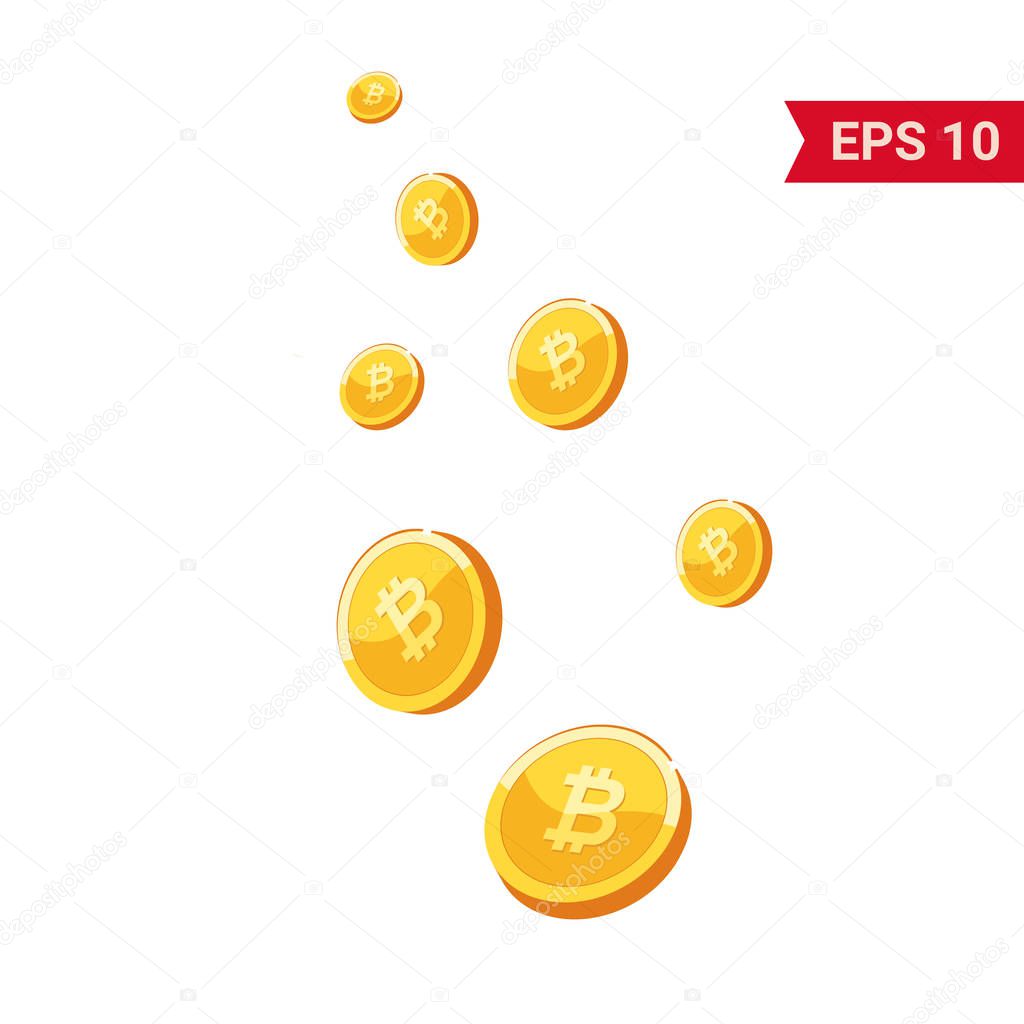 Coins falling vector illustration