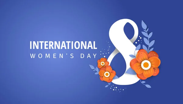 8 March. International Women's Day. — Stock Vector