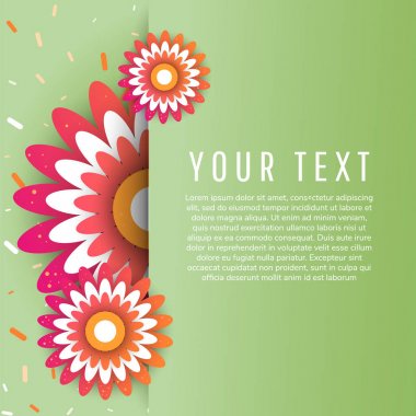 Çiçekli Modern renkli afiş 