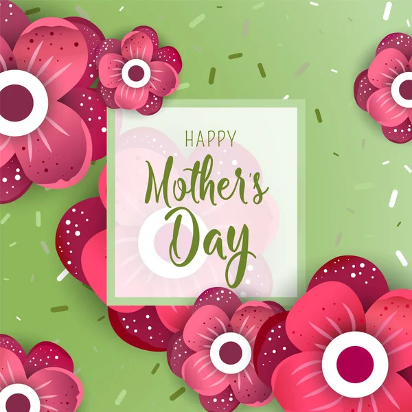 Happy Mother's Day greeting card — Stock Vector