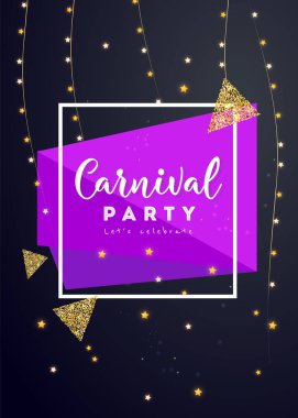 Karnaval renkli poster. Vektör çizim