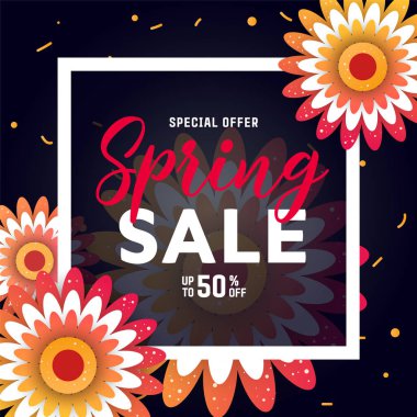 Bahar satışı büyük başlığı. özel indirim