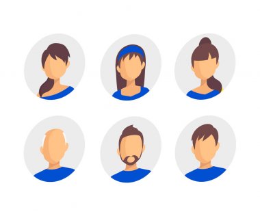 Vektör çizim yüz Icon set