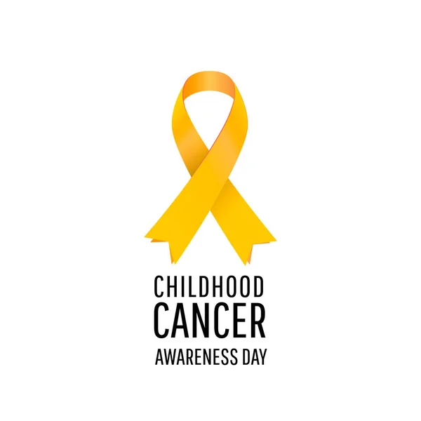 Banner para el día de concientización sobre el cáncer infantil — Vector de stock