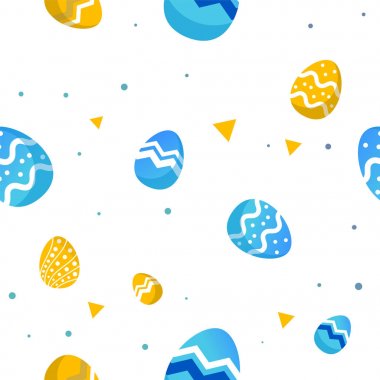 Paskalya yumurta dekoratif desen sorunsuz.