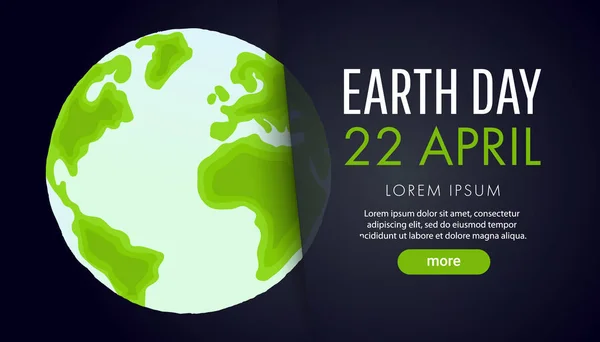 Día de la Tierra. Guardar el concepto de la Tierra — Vector de stock