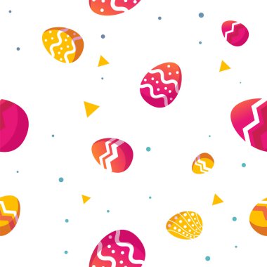 Paskalya yumurta dekoratif desen sorunsuz.