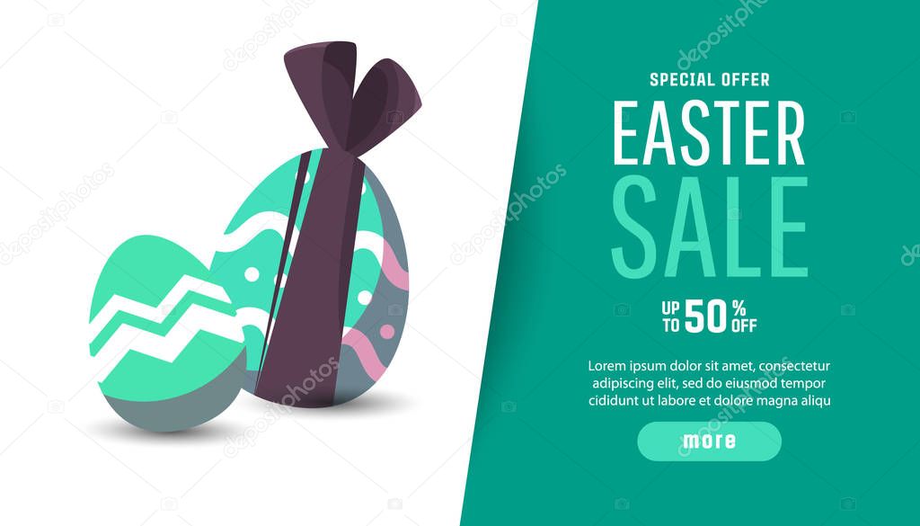 Easter. Sale banner with place for text.