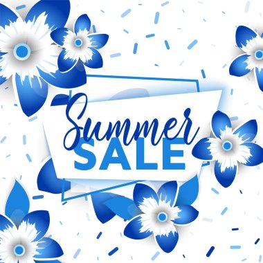 Çiçekli yaz satışı büyük başlığı
