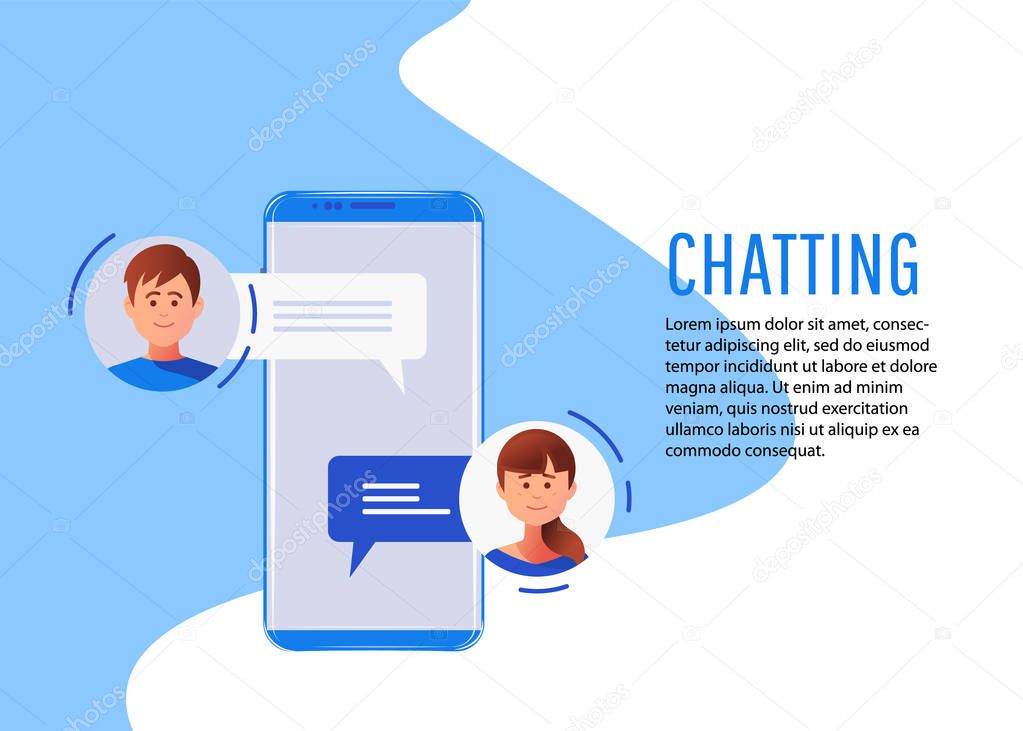 Social networking concept. Chatting
