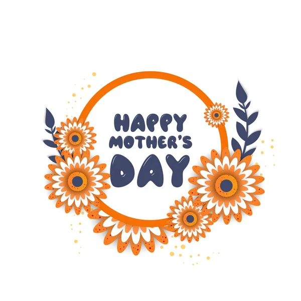 Mother's day greeting card with blossom flowers — Stock Vector