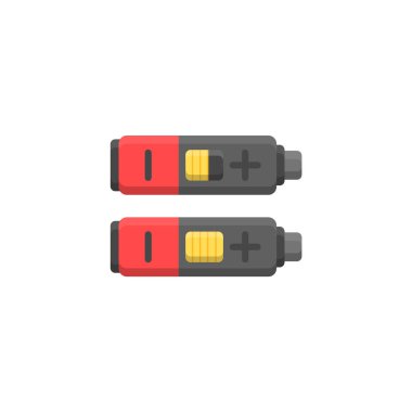 Vektör illüstrasyon izole silindir pil