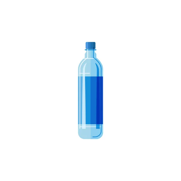 Fondo blanco botella de plástico . — Vector de stock