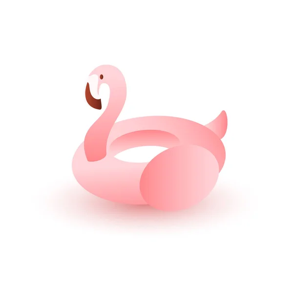 Pink flamingo illustration vector on white background — 스톡 벡터