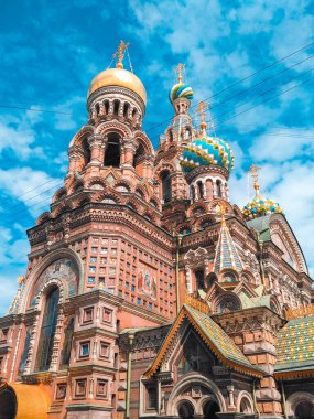 St. Petersburg Rusya 'da Kan Döken Kurtarıcı Kilisesi.