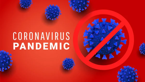 Coronavirus Infection Covid Banner Stop Fight Epidemic Acute Respiratory Disease — Stock Vector