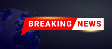 Küresel gezegenin soyut karanlık arka planıyla ilgili son dakika haberleri. Son Haberler kavramı