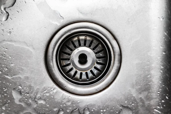 View from above kitchen sink, top view, flat lay. — Stock Photo, Image