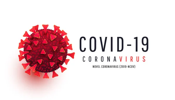 Gefährliche Coronavirus Zelle Und Kopierraum Isoliert Auf Weißem Hintergrund Für — Stockvektor