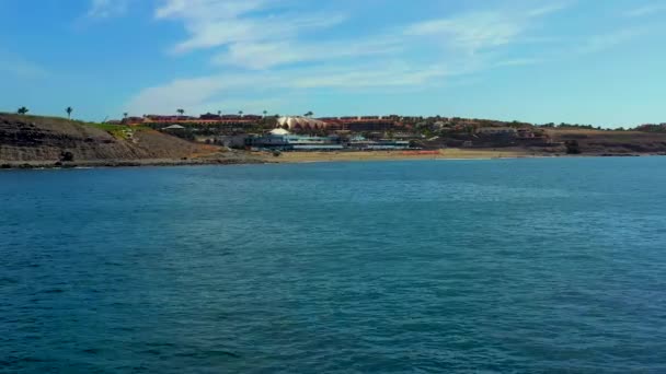 Prachtig Uitzicht Vanuit Lucht Gran Canaria Maspalomas Uitzicht Kalme Oceaan — Stockvideo