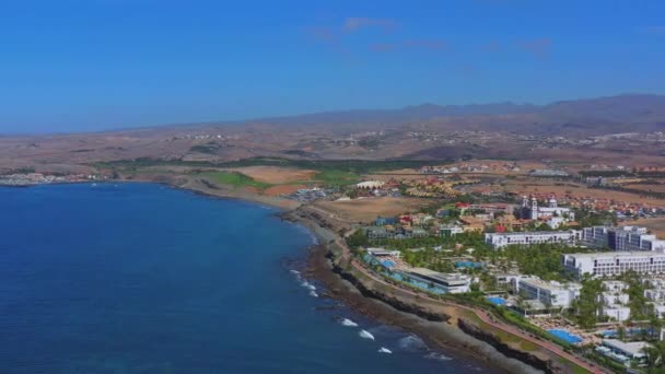 Vue Aérienne Côte Nord Gran Canaria Îles Canaries Espagne Europe — Video