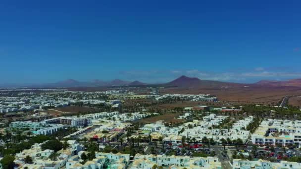 Schöner Drohnenblick Auf Puerto Tazacorte Kanarische Inseln Spanien Schöne Aussicht — Stockvideo
