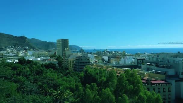 Panorama Aéreo Playa Las Américas Playa Fanabe Tenerife Islas Canarias — Vídeos de Stock