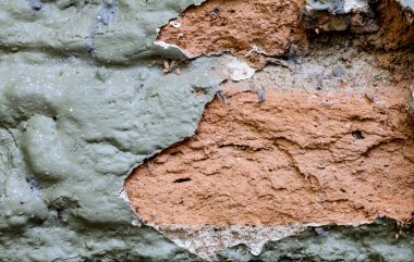 Kapalı tuğla duvar dokusu çatlaklarla. Kopya alanı ile.