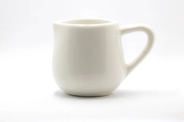 Tazza Bianca Isolata Sfondo Bianco — Foto Stock