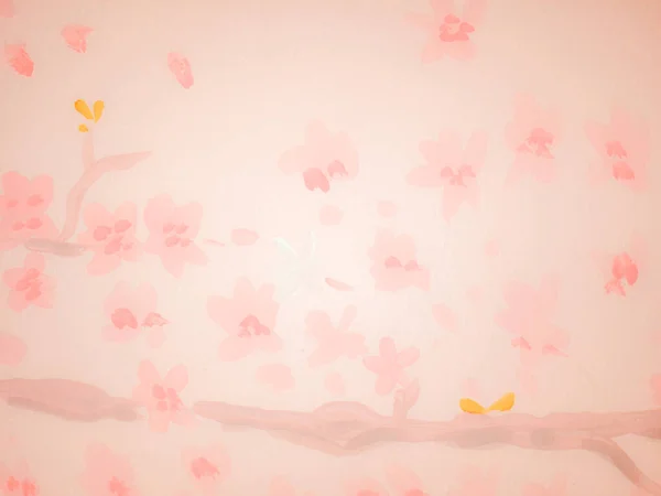 Blume Der Wand Rosa Öffentlichen Bereichen — Stockfoto