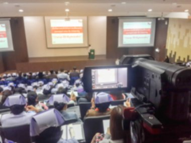 Kamera ve ses kayıt işi ve stratejik planlama Hemşire soyut bulanık arkaplan buluşması