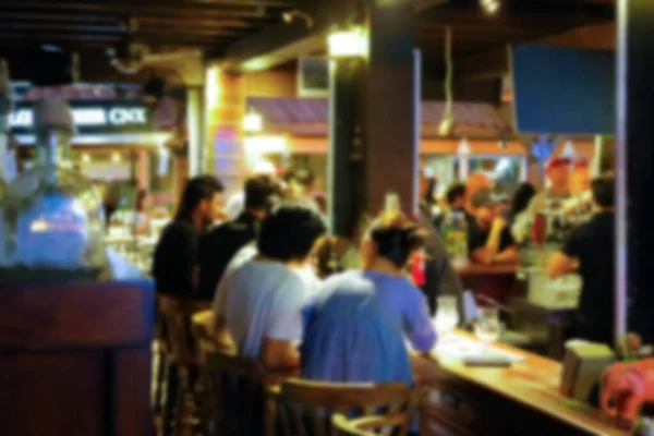 Abstract Blur People Enjoy Bar Pub Atmosphere Party Happy Relaxing — Stock Photo, Image