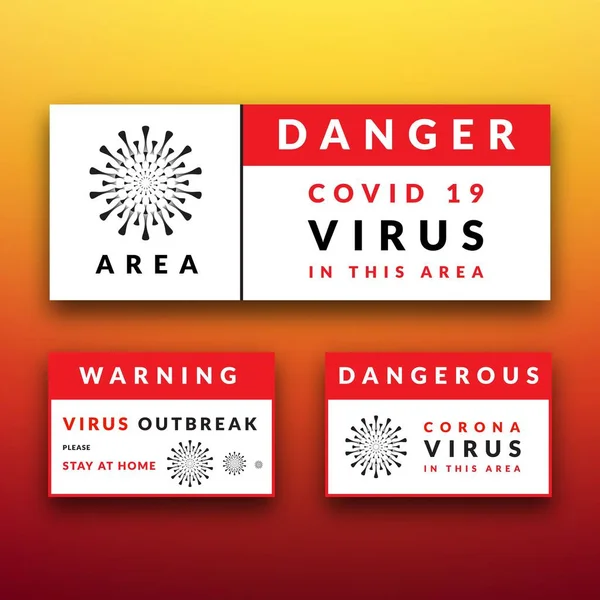 Mise Garde Contre Risque Propagation Virus — Image vectorielle