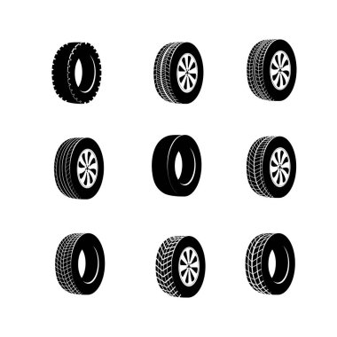 tekerlek Icons set.