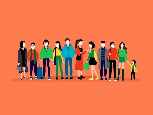 İnsanlar tıbbi maske takıyor.. 