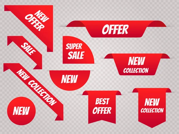 Sale banner template set design — Stock Vector