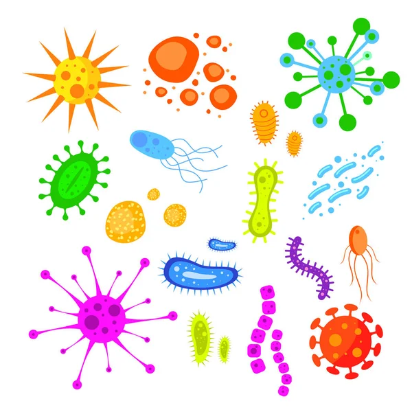 Μικρόβια οργανικά βακτήρια. — Διανυσματικό Αρχείο