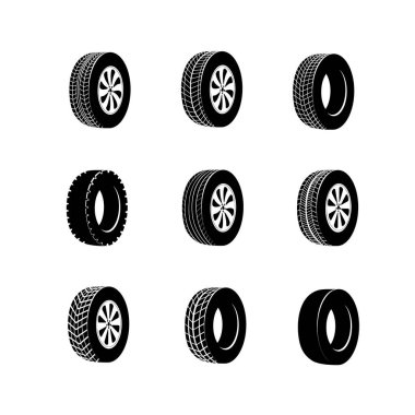 tekerlek Icons set.
