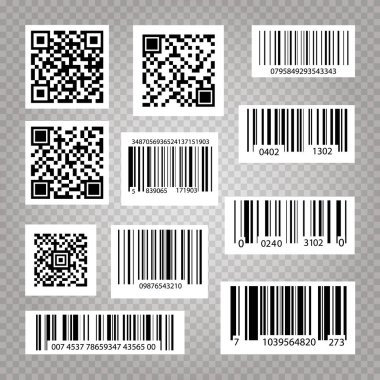 Barkod koleksiyonu. Vektör