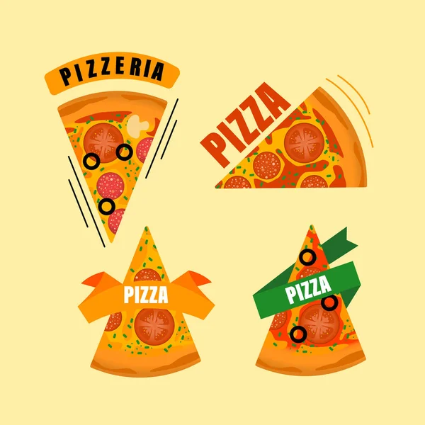 Pizza logó készlet. — Stock Vector