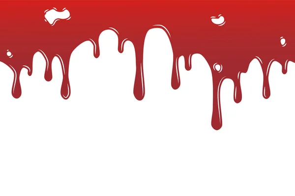 Blood drip set.Paint flows. — Stock Vector