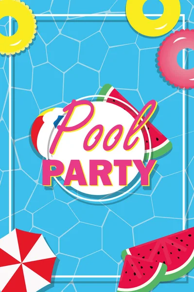 Pool party invitation. — Stock Vector