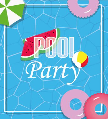 Havuz Partisi Davetiyesi.