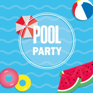 Havuz Partisi Davetiyesi.