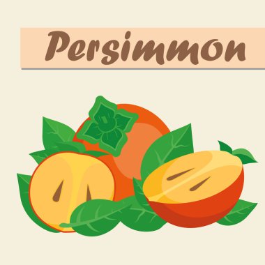 Olgun hurmalar, dilimler.