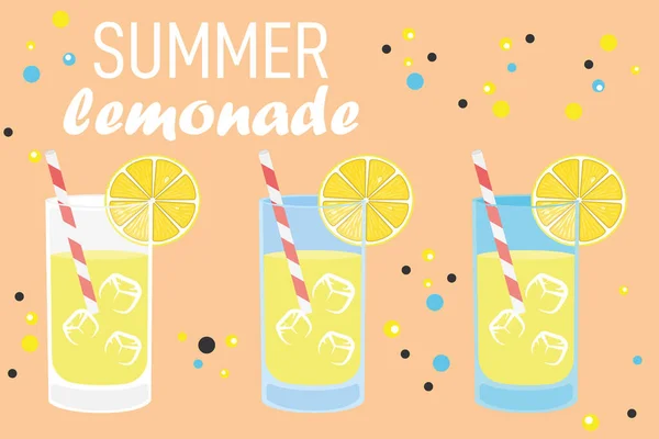 Bebida de verano de limonada . — Archivo Imágenes Vectoriales
