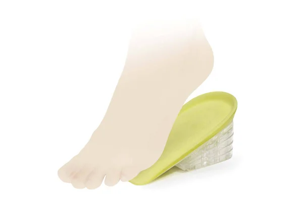 Talon Orthopédique Silicone Cors Pour Correction Différentes Longueurs Jambes Isolées — Photo